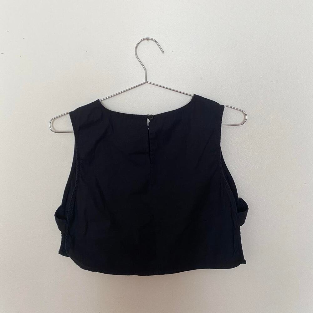 Reformation Black Cropped Tank Top Women's 6 - Picture 4 of 6